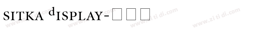 sitka Display字体转换